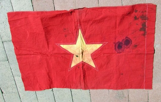  Vietnam War NVA Flag, Cotton, 18 x 29 Inches, Veteran Purchase — image 2
