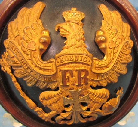  German WWI Identified Prussian Officers Helmet Plate, — image 2