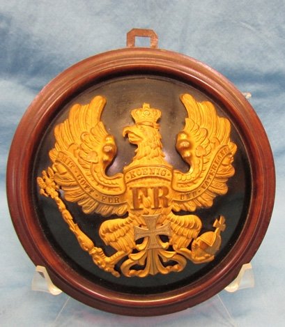  German WWI Identified Prussian Officers Helmet Plate, — image 3