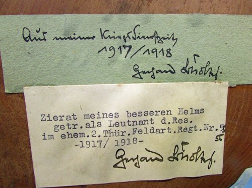  German WWI Identified Prussian Officers Helmet Plate, — image 4