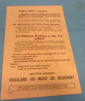  Soviet WWII Anti-German Propaganda Leaflet, — image 3