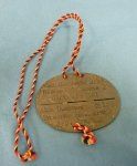 German Steel Identification Tag and Neck Cord