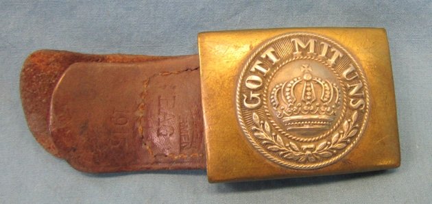  German WWI, 1895 Pattern Prussian Enlisted Buckle, BAG Marked Tab — image 2