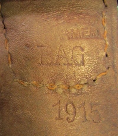  German WWI, 1895 Pattern Prussian Enlisted Buckle, BAG Marked Tab — image 4