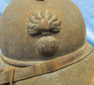  French WWI Adrian Infantry Helmet Complete Liner Strap — image 3