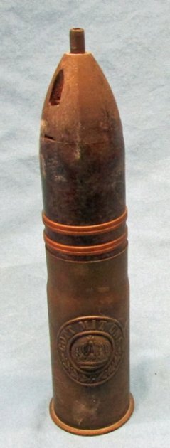  French WWI, .37 mm Trench Art Lamp Shell — image 3