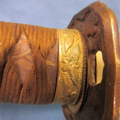  Japanese WWII Army Officers Katana, Leather Covered Scabbard — image 5