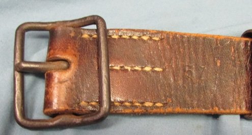  Japanese WWII Leather Riflemans Belt Buckle — image 4