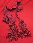 British Post WWII, Officers Maroon Waist Sash