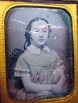 US Pre Civil War 9th Plate Daguerreotype, Seated Young Woman
