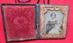 US Pre Civil War Cased Ambrotype, Mother and Baby