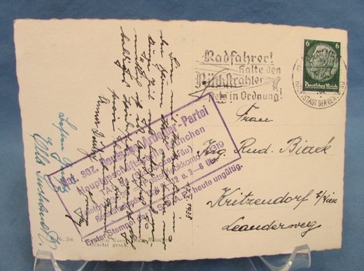  German Pre WWII Postcard, Oktoberfest 1938 — image 3