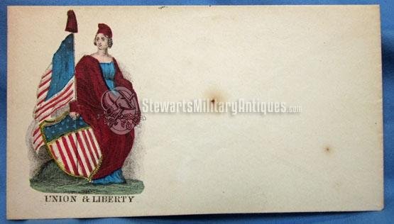  US Civil War Patriotic Envelope, Union & Liberty — image 2