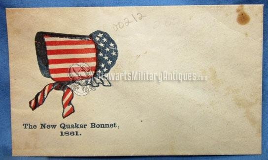  US Civil War, Patriotic Envelope, 'The New Quaker Bonnet 1861' — image 2