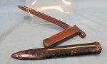 Italian, WWII M1938 Folding Blade Cacarno Bayonet & Scabbard
