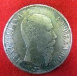 Mexican Emperor Maximilian, One Peso Silver Coin 1866