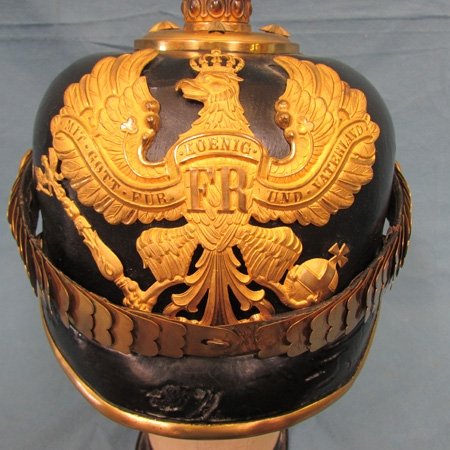  German Pre WWI, Prussian Infantry Officers Pickelhaube, Complete — image 3