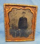 US Indian War Era Cavalry Enlisted Tintype, Civil War Frame, …