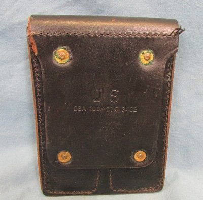  US Vietnam War Black Leather .45 Pistol Magazine Pouch — image 2