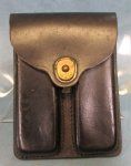 US Vietnam War Black Leather .45 Pistol Magazine Pouch