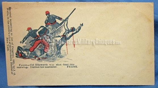  US Civil War Patriotic Envelope, Death of Colonel Ellsworth — image 2