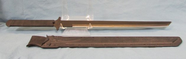  US Gulf War Era Ontario Knife Company Black Wind Katana — image 5