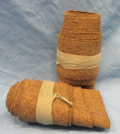  Japanese WWII Army Issue Olive Wool Puttees — image 2