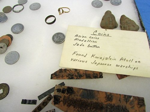  Japanese WWII Lot of Wreck Recovered Coins & Official Stamps — image 5