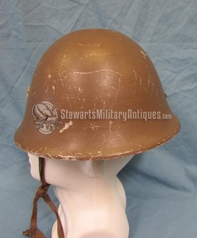  Japanese WWII Aluminum Civil Defense/Factory Helmet, Complete — image 4