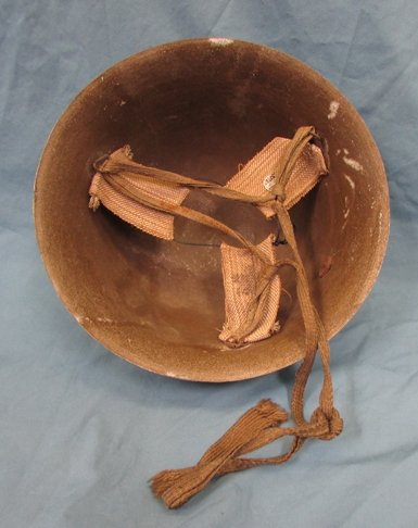  Japanese WWII Aluminum Civil Defense/Factory Helmet, Complete — image 5