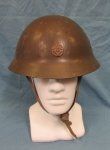 Japanese WWII Steel Civil Defense/Factory Helmet, Complete
