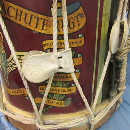  British, Post WWII, 12-13th Para Battalion Drum, 10 Battle Honors — image 5