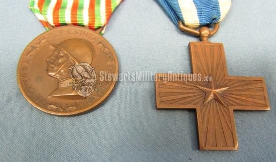  Italian WWI  War Merit Medal & 1915-18 Medal Set — image 3