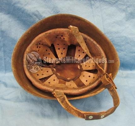  Italian WWII M33 Steel Helmet & Liner — image 4