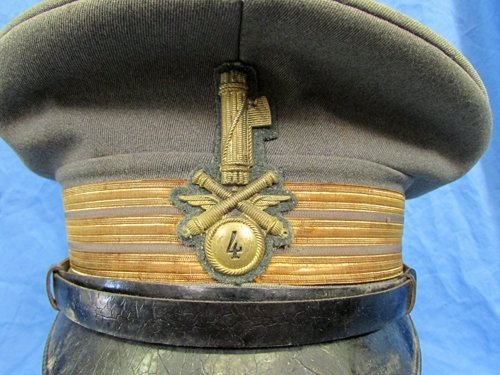  Italian WWII Fascist Militia Anti-Aircraft Officers Visor Hat — image 3