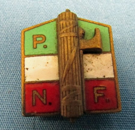  Italian WWII Fascist Party Lapel Badge Enameled Brass — image 2