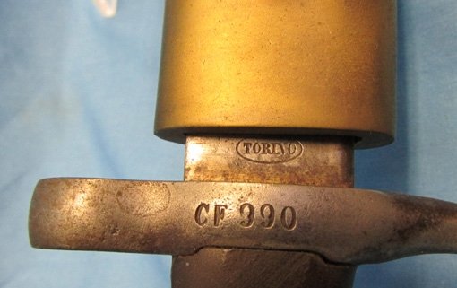  Italian M1871 Vetterli Rifle Bayonet, Torino, Long Spring — image 3