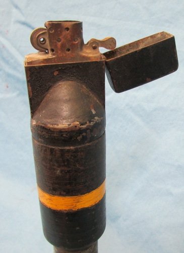 Japanese WWII Cluster Bomb Trench Art Cigarette Lighter — image 3