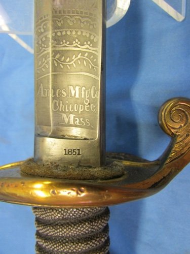  US Civil War, M1850 Infantry Officers Sword, Ames Mfg 1851 — image 6