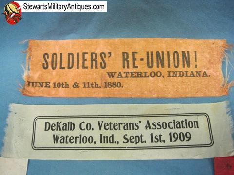  US Post Civil War Indiana GAR Ribbon Lot — image 5