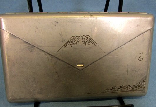  Japanese WWII Cigarette Case, Nickel Alloy — image 2