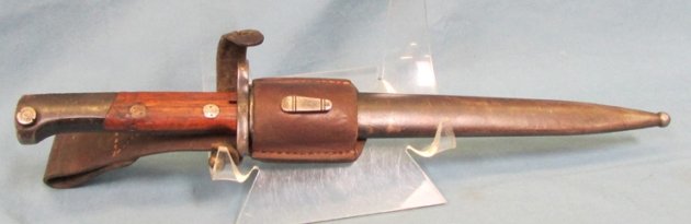  Yugoslavian M1924 Short Rifle Bayonet & Frog, Matching — image 2