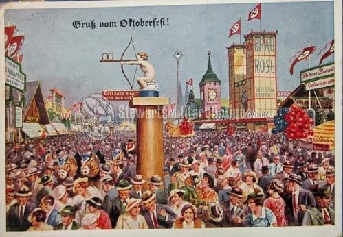  German WWII Oktoberfest Postcard, 1937 — image 2