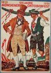 German WWII, Oktoberfest 125th Anniversary Postcard, 1935
