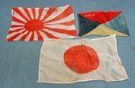 Japanese WWII Small Patriotic Flag Lot, Silk