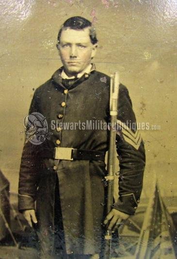  US Civil War 1/4 Plate Tintype of an Armed Union NCO — image 5