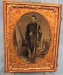 US Civil War 1/4 Plate Tintype of an Armed Union …