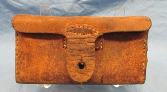  Japanese WWII Leather Rear Ammunition Pouch — image 3
