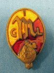 Italian WWII Fascist Youth Lapel Badge, Enameled Brass