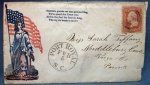 US Civil War Patriotic Envelope, Port Royal, South Carolina Cancel